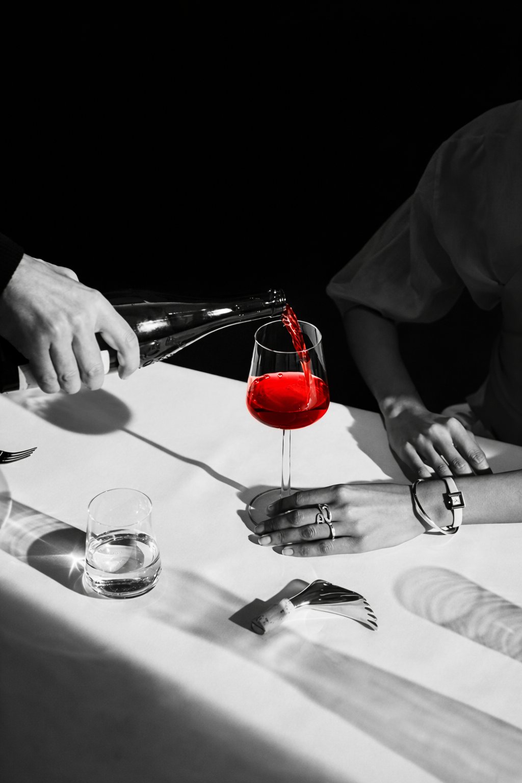 Service d'un grand vin lors d'un moment Taste & Toast